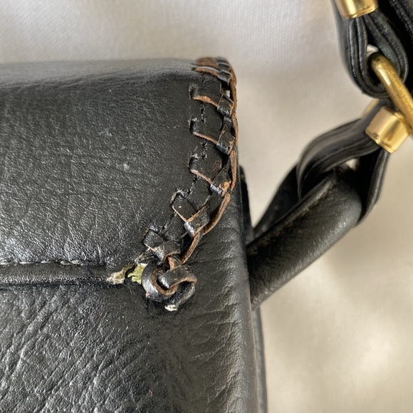 Meeker Leather Purse Black Hand Tooled Vintage - Picture 8 of 10